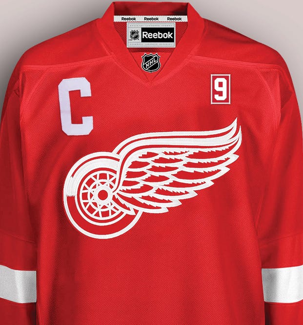 pink red wings jersey